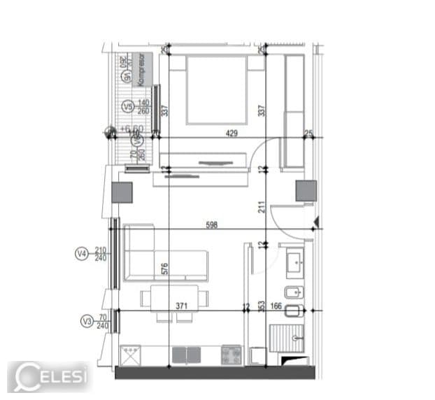 Apartament 1+1 në shitje, Residence White Cloud — foto 2