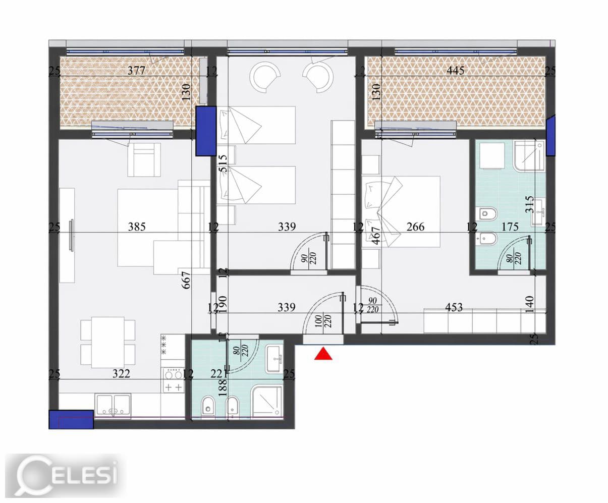 Apartament 2+1 në shitje, Dritan Hoxha — foto 2